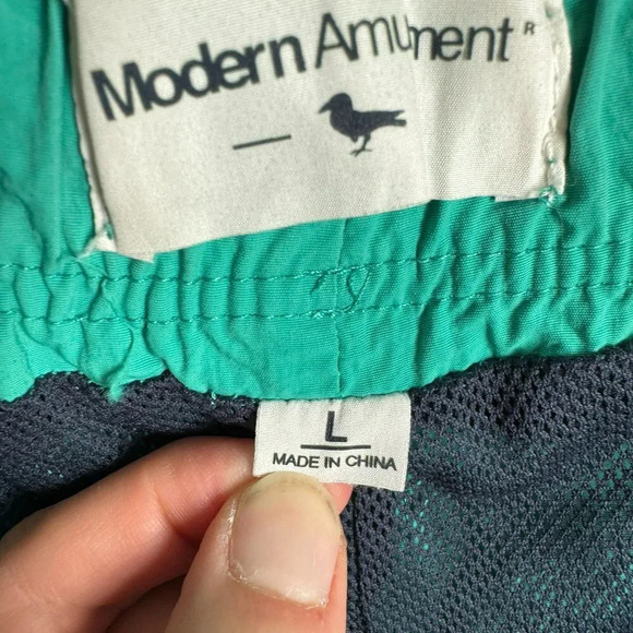 Modern Amusement Men's Swim Trunks Shorts Size Large Green - Picture 6 of 9